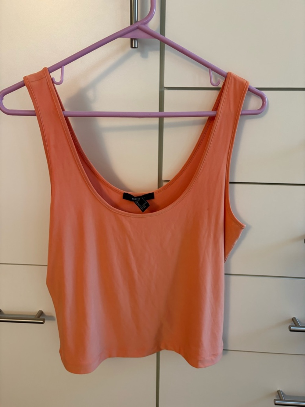 Forever 21 Peach Scoop Neck Tank Top